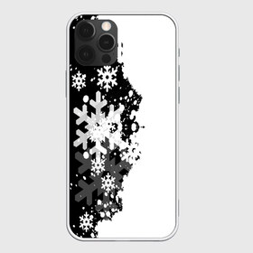 Чехол для iPhone 12 Pro Max с принтом Снежные узоры в Тюмени, Силикон |  | Тематика изображения на принте: black | christmas | new year | pattern | white | абстракция | зима | новый год | рождество | снег | снежинки | узор | черно белые