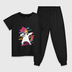 Детская пижама хлопок с принтом Единорог радуга в Тюмени, 100% хлопок |  брюки и футболка прямого кроя, без карманов, на брюках мягкая резинка на поясе и по низу штанин
 | Тематика изображения на принте: единорог | лошадки | пони | радуга