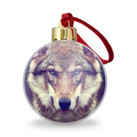 Ёлочный шар с принтом Wolf в Тюмени, Пластик | Диаметр: 77 мм | animal | волк | хищник