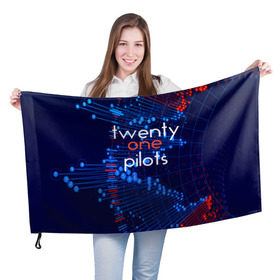 Флаг 3D с принтом TWENTY ONE PILOTS MUSIC LIFE в Тюмени, 100% полиэстер | плотность ткани — 95 г/м2, размер — 67 х 109 см. Принт наносится с одной стороны | rock | t.o.p. | top | twenty one pilots | рок