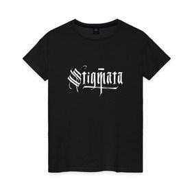 Женская футболка хлопок с принтом Stigmata в Тюмени, 100% хлопок | прямой крой, круглый вырез горловины, длина до линии бедер, слегка спущенное плечо | stigmata | стигмата