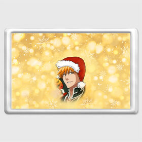 Магнит 45*70 с принтом Happy New Bleach! в Тюмени, Пластик | Размер: 78*52 мм; Размер печати: 70*45 | bleach | блич | ичиго | куросаки ичиго