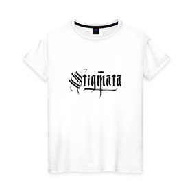 Женская футболка хлопок с принтом Stigmata в Тюмени, 100% хлопок | прямой крой, круглый вырез горловины, длина до линии бедер, слегка спущенное плечо | stigmata | стигмата