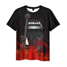 Мужская футболка 3D с принтом Metallica в Тюмени, 100% полиэфир | прямой крой, круглый вырез горловины, длина до линии бедер | logo | metal | metallica | music | rock | лого | логотип | метал | металика | металлика | музыка | рок