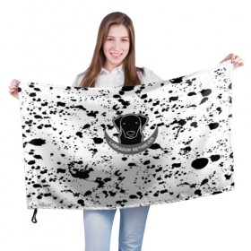 Флаг 3D с принтом LABRADOR RETRIEVER в Тюмени, 100% полиэстер | плотность ткани — 95 г/м2, размер — 67 х 109 см. Принт наносится с одной стороны | dog | labrador retriever | животные | милые животные | пёсик | пятна | собаки | собачка | текстура
