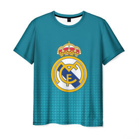 Мужская футболка 3D с принтом Real Madrid 2018 Original в Тюмени, 100% полиэфир | прямой крой, круглый вырез горловины, длина до линии бедер | emirates | fc | real madrid | геометрия | реал мадрид | футбольный клуб | эмблема