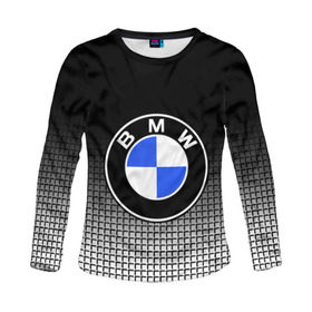 Женский лонгслив 3D с принтом BMW 2018 Black and White IV в Тюмени, 100% полиэстер | длинные рукава, круглый вырез горловины, полуприлегающий силуэт | bmw | автомобильные | бмв | машины