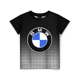 Детская футболка 3D с принтом BMW 2018 Black and White IV в Тюмени, 100% гипоаллергенный полиэфир | прямой крой, круглый вырез горловины, длина до линии бедер, чуть спущенное плечо, ткань немного тянется | Тематика изображения на принте: bmw | автомобильные | бмв | машины