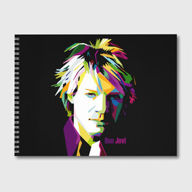 Альбом для рисования с принтом Jon Bon Jovi в Тюмени, 100% бумага
 | матовая бумага, плотность 200 мг. | bon jovi | jon bon jovi | актер | американская | американский | вокалист | гитарист | джон фрэнсис бонджови | искусство | лидер | лунный свет и валентино | маленький город | младший | молодые стрелки 2