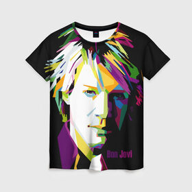 Женская футболка 3D с принтом Jon Bon Jovi в Тюмени, 100% полиэфир ( синтетическое хлопкоподобное полотно) | прямой крой, круглый вырез горловины, длина до линии бедер | bon jovi | jon bon jovi | актер | американская | американский | вокалист | гитарист | джон фрэнсис бонджови | искусство | лидер | лунный свет и валентино | маленький город | младший | молодые стрелки 2
