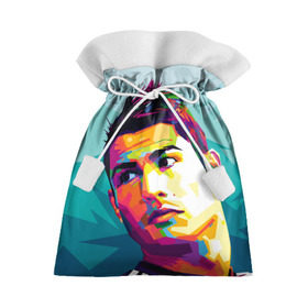 Подарочный 3D мешок с принтом Cristiano Ronaldo в Тюмени, 100% полиэстер | Размер: 29*39 см | Тематика изображения на принте: криштиану | реал мадрид | роналду