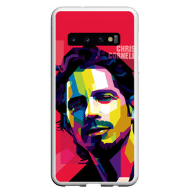 Чехол для Samsung Galaxy S10 с принтом Chris Cornell в Тюмени, Силикон | Область печати: задняя сторона чехла, без боковых панелей | audioslave | chris cornell | soundgarden | temple of the dog | автор | альт рок | альтернативный мета | американский | банджоист | барабанщик | вашингтон | вокалист | гитарист | гранж | группа | исполнитель | композитор