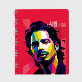 Тетрадь с принтом Chris Cornell в Тюмени, 100% бумага | 48 листов, плотность листов — 60 г/м2, плотность картонной обложки — 250 г/м2. Листы скреплены сбоку удобной пружинной спиралью. Уголки страниц и обложки скругленные. Цвет линий — светло-серый
 | audioslave | chris cornell | soundgarden | temple of the dog | автор | альт рок | альтернативный мета | американский | банджоист | барабанщик | вашингтон | вокалист | гитарист | гранж | группа | исполнитель | композитор