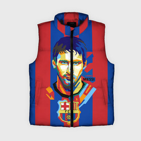 Женский жилет утепленный 3D с принтом Lionel Messi в Тюмени,  |  | barcelona | lionel | messi | барселона | лионель | месси | поп арт