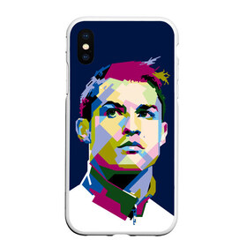 Чехол для iPhone XS Max матовый с принтом Cristiano Ronaldo в Тюмени, Силикон | Область печати: задняя сторона чехла, без боковых панелей | криштиану | реал мадрид | роналду