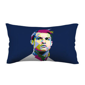 Подушка 3D антистресс с принтом Cristiano Ronaldo в Тюмени, наволочка — 100% полиэстер, наполнитель — вспененный полистирол | состоит из подушки и наволочки на молнии | криштиану | реал мадрид | роналду