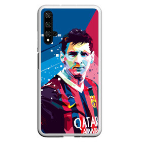 Чехол для Honor 20 с принтом Lionel Messi в Тюмени, Силикон | Область печати: задняя сторона чехла, без боковых панелей | Тематика изображения на принте: barcelona | lionel | messi | барселона | лионель | месси | поп арт