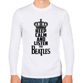 Мужской лонгслив хлопок с принтом Keep calm and listen Beatles в Тюмени, 100% хлопок |  | beatles | the beatles | бителз | бителс | битлз | битлс | битлы | группа | джон леннон | джордж харрисон | жуки | зе | ливерпульская четвёрка | мерсибит | пол маккартни | поп | ринго старр | рок