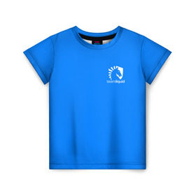 Детская футболка 3D с принтом Team Liquid Uniform в Тюмени, 100% гипоаллергенный полиэфир | прямой крой, круглый вырез горловины, длина до линии бедер, чуть спущенное плечо, ткань немного тянется | dota | dota 2 | rpg | support | team | team liquid | дизайн | дота | игры | известные | киберспорт | логотип | спорт | униформа | эмблема
