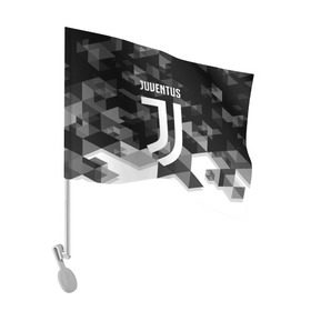 Флаг для автомобиля с принтом Juventus 2018 Geometry Sport в Тюмени, 100% полиэстер | Размер: 30*21 см | juventus | спорт | спортивные | футбол | футбольный клуб | ювентус