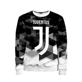 Детский свитшот 3D с принтом Juventus 2018 Geometry Sport в Тюмени, 100% полиэстер | свободная посадка, прямой крой, мягкая тканевая резинка на рукавах и понизу свитшота | juventus | спорт | спортивные | футбол | футбольный клуб | ювентус