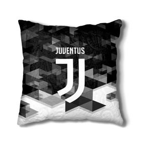 Подушка 3D с принтом Juventus 2018 Geometry Sport в Тюмени, наволочка – 100% полиэстер, наполнитель – холлофайбер (легкий наполнитель, не вызывает аллергию). | состоит из подушки и наволочки. Наволочка на молнии, легко снимается для стирки | juventus | спорт | спортивные | футбол | футбольный клуб | ювентус