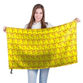 Флаг 3D с принтом Пикачу бомбинг в Тюмени, 100% полиэстер | плотность ткани — 95 г/м2, размер — 67 х 109 см. Принт наносится с одной стороны | anime | аниме | китай | мультфильмы | пикачу | пикачу бомбинг | покемоны