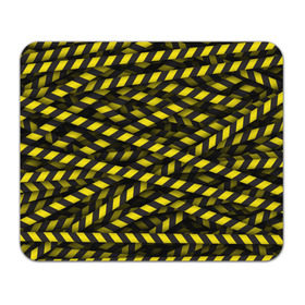 Коврик прямоугольный с принтом Черно-желтая лента в Тюмени, натуральный каучук | размер 230 х 185 мм; запечатка лицевой стороны | Тематика изображения на принте: danger | желтый | знак | ограждение | опастость | паттрен | скотч | черный