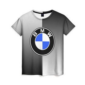 Женская футболка 3D с принтом BMW 2018 Reverse в Тюмени, 100% полиэфир ( синтетическое хлопкоподобное полотно) | прямой крой, круглый вырез горловины, длина до линии бедер | Тематика изображения на принте: bmw | автомобиль | автомобильные | бмв | машины