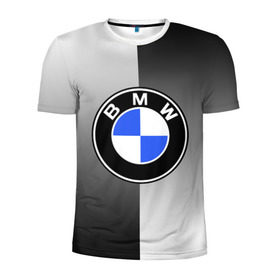 Мужская футболка 3D спортивная с принтом BMW 2018 Reverse в Тюмени, 100% полиэстер с улучшенными характеристиками | приталенный силуэт, круглая горловина, широкие плечи, сужается к линии бедра | Тематика изображения на принте: bmw | автомобиль | автомобильные | бмв | машины