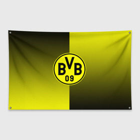 Флаг-баннер с принтом FC Borussia 2018 Reverse в Тюмени, 100% полиэстер | размер 67 х 109 см, плотность ткани — 95 г/м2; по краям флага есть четыре люверса для крепления | боруссия | дортмунд