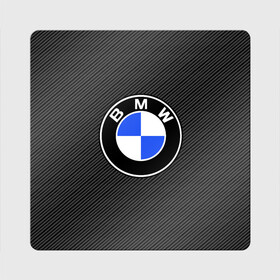 Магнит виниловый Квадрат с принтом BMW CARBON | БМВ КАРБОН в Тюмени, полимерный материал с магнитным слоем | размер 9*9 см, закругленные углы | bmw | bmw motorsport | bmw performance | carbon | m | motorsport | performance | sport | бмв | карбон | моторспорт | спорт