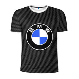 Мужская футболка 3D спортивная с принтом BMW CARBON в Тюмени, 100% полиэстер с улучшенными характеристиками | приталенный силуэт, круглая горловина, широкие плечи, сужается к линии бедра | bmw | bmw motorsport | bmw performance | carbon | m | motorsport | performance | sport | бмв | карбон | моторспорт | спорт