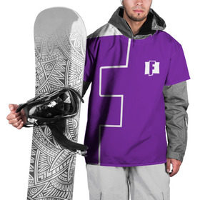 Накидка на куртку 3D с принтом FORTNITE big logo в Тюмени, 100% полиэстер |  | Тематика изображения на принте: battle | battle royal | fortnite | royal | боевик | игры | логотип | фиолетовый