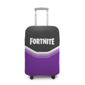 Чехол для чемодана 3D с принтом FORTNITE в Тюмени, 86% полиэфир, 14% спандекс | двустороннее нанесение принта, прорези для ручек и колес | battle | battle royal | fortnite | royal | боевик | игры | логотип | фиолетовый