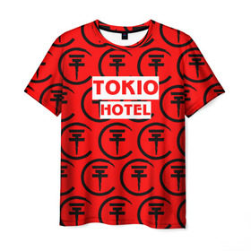 Мужская футболка 3D с принтом Tokio Hotel band logo 2018 в Тюмени, 100% полиэфир | прямой крой, круглый вырез горловины, длина до линии бедер | Тематика изображения на принте: logo | music | pop | rock | tokio hotel | альтернатива | германия | металл | музыка | музыкальный | поп | рок