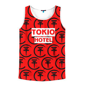 Мужская майка 3D с принтом Tokio Hotel band logo 2018 в Тюмени, 100% полиэстер | круглая горловина, приталенный силуэт, длина до линии бедра. Пройма и горловина окантованы тонкой бейкой | logo | music | pop | rock | tokio hotel | альтернатива | германия | металл | музыка | музыкальный | поп | рок