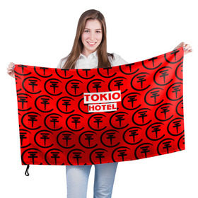 Флаг 3D с принтом Tokio Hotel band logo 2018 в Тюмени, 100% полиэстер | плотность ткани — 95 г/м2, размер — 67 х 109 см. Принт наносится с одной стороны | logo | music | pop | rock | tokio hotel | альтернатива | германия | металл | музыка | музыкальный | поп | рок