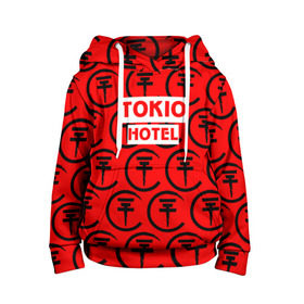 Детская толстовка 3D с принтом Tokio Hotel band logo 2018 в Тюмени, 100% полиэстер | двухслойный капюшон со шнурком для регулировки, мягкие манжеты на рукавах и по низу толстовки, спереди карман-кенгуру с мягким внутренним слоем | Тематика изображения на принте: logo | music | pop | rock | tokio hotel | альтернатива | германия | металл | музыка | музыкальный | поп | рок