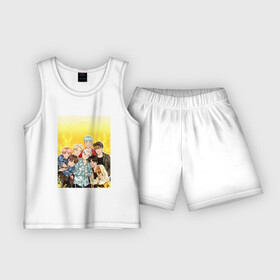 Детская пижама с шортами хлопок с принтом BTS в Тюмени,  |  | Тематика изображения на принте: bangtan boys | bts | bts army | бантаны бтс