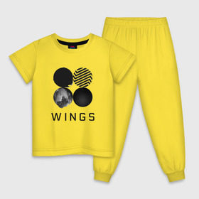 Детская пижама хлопок с принтом BTS wings в Тюмени, 100% хлопок |  брюки и футболка прямого кроя, без карманов, на брюках мягкая резинка на поясе и по низу штанин
 | bangtan boys | bts | bts army | бантаны бтс