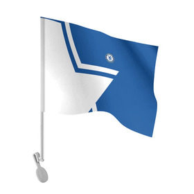 Флаг для автомобиля с принтом CHELSEA STAR в Тюмени, 100% полиэстер | Размер: 30*21 см | Тематика изображения на принте: chelsea | fc | спорт | спортивные | фк | футбол | футбольный клуб | челси