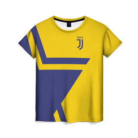 Женская футболка 3D с принтом Juventus 2018 STAR в Тюмени, 100% полиэфир ( синтетическое хлопкоподобное полотно) | прямой крой, круглый вырез горловины, длина до линии бедер | Тематика изображения на принте: fc | juventus | спорт | спортивные | фк | футбол | футбольный клуб | ювентус