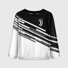 Детский лонгслив 3D с принтом JUVENTUS STRIPES STYLE в Тюмени, 100% полиэстер | длинные рукава, круглый вырез горловины, полуприлегающий силуэт
 | fly emirates | juventus | ronaldo | клуб | линии | мода | модные | мяч | реал мадрид | спорт | спортивные | стиль | футбол | футбольный клуб | экстрим | эмблема | ювентус