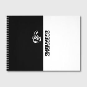 Альбом для рисования с принтом Scorpions в Тюмени, 100% бумага
 | матовая бумага, плотность 200 мг. | scorpions | группа | скорпионс | хард | хардрок