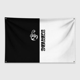 Флаг-баннер с принтом Scorpions в Тюмени, 100% полиэстер | размер 67 х 109 см, плотность ткани — 95 г/м2; по краям флага есть четыре люверса для крепления | scorpions | группа | скорпионс | хард | хардрок