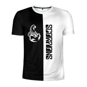 Мужская футболка 3D спортивная с принтом Scorpions в Тюмени, 100% полиэстер с улучшенными характеристиками | приталенный силуэт, круглая горловина, широкие плечи, сужается к линии бедра | Тематика изображения на принте: scorpions | группа | скорпионс | хард | хардрок