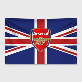 Флаг-баннер с принтом FC Arsenal в Тюмени, 100% полиэстер | размер 67 х 109 см, плотность ткани — 95 г/м2; по краям флага есть четыре люверса для крепления | arsenal | england | football | logo | sport | англия | арсенал | арт | лига | лого | спорт | текстура | фк | флаг | футбол | футбольный клуб | эмблема
