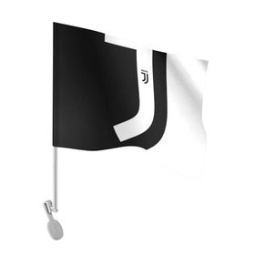 Флаг для автомобиля с принтом Juventus 2018 Original в Тюмени, 100% полиэстер | Размер: 30*21 см | fc | fly emirates | лого | париж | спорт | спортивные | фк | футбольный клуб