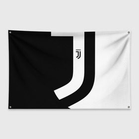 Флаг-баннер с принтом Juventus 2018 Original в Тюмени, 100% полиэстер | размер 67 х 109 см, плотность ткани — 95 г/м2; по краям флага есть четыре люверса для крепления | fc | fly emirates | лого | париж | спорт | спортивные | фк | футбольный клуб